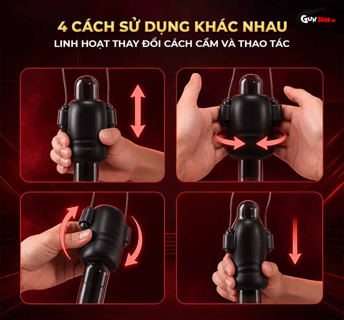 Bộ Thủ Dâm Nam 2 Đầu Galaku, Siêu Mềm, Tăng Khoái Cảm