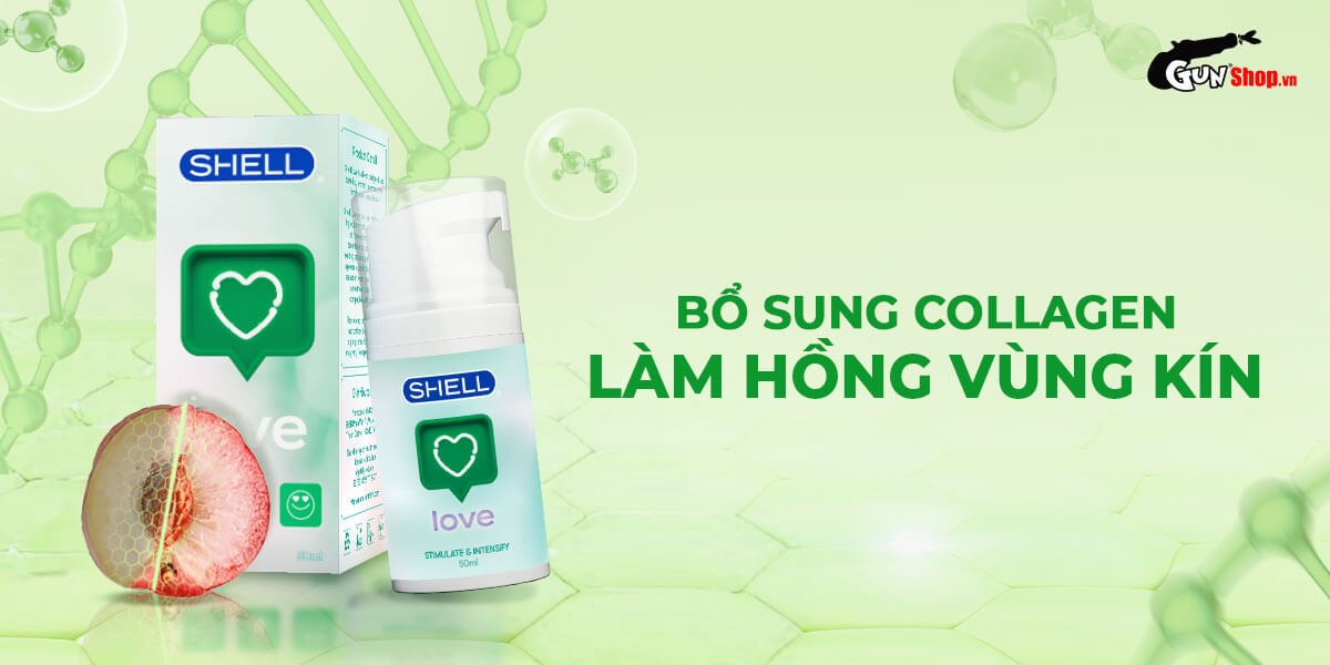 Bảng giá Gel bôi trơn se khít âm đạo và tăng khoái cảm nữ Shell Love Green - Chai 50ml giá sỉ