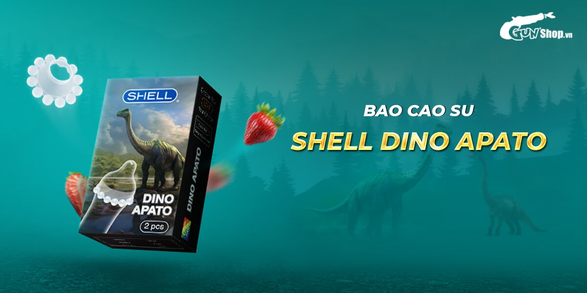 Shell Dino Apato 12 bi lớn + Shell Performax 2 cái - Chuẩn an toàn, khoái cảm