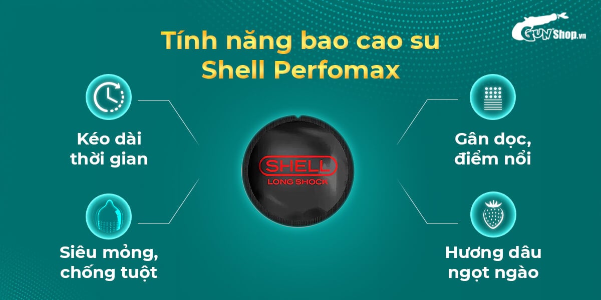 Shell Dino Apato 12 bi lớn + Shell Performax 2 cái - Chuẩn an toàn, khoái cảm