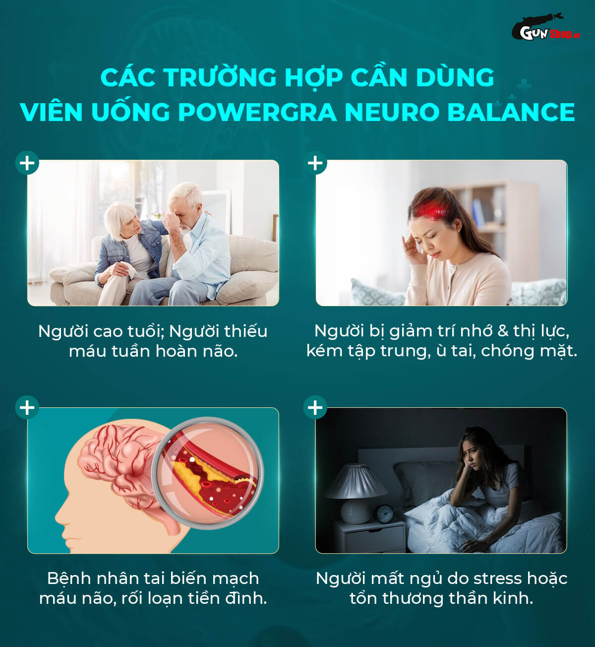 Viên uống Powergra Neuro Balance tăng cường trí nhớ, bổ não 60 viên