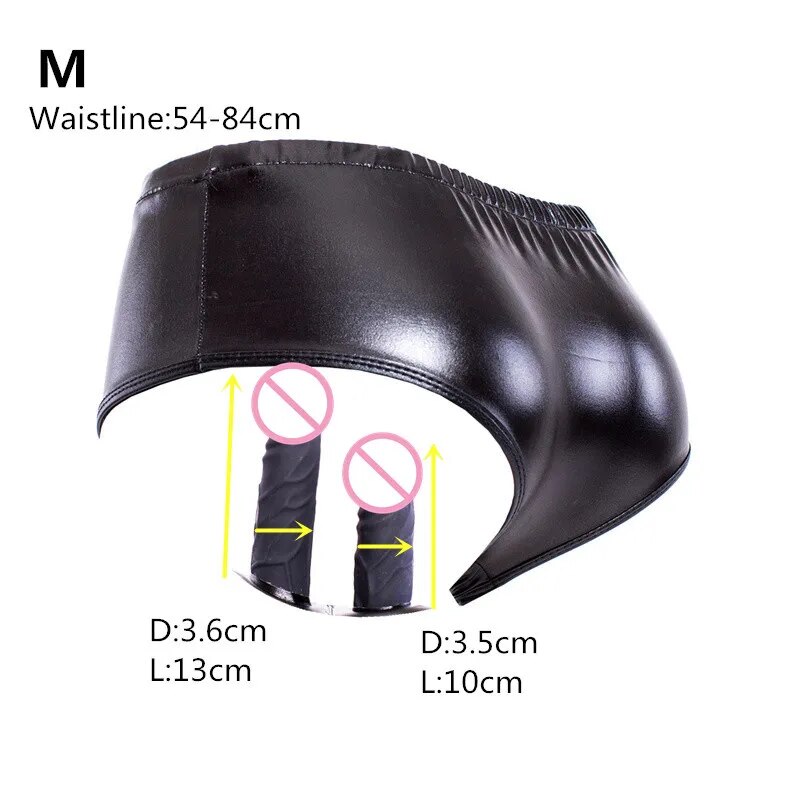 Bỏ sỉ Dương vật giả gắn quần lót da PU sextoy đồ chơi cho les nhập khẩu