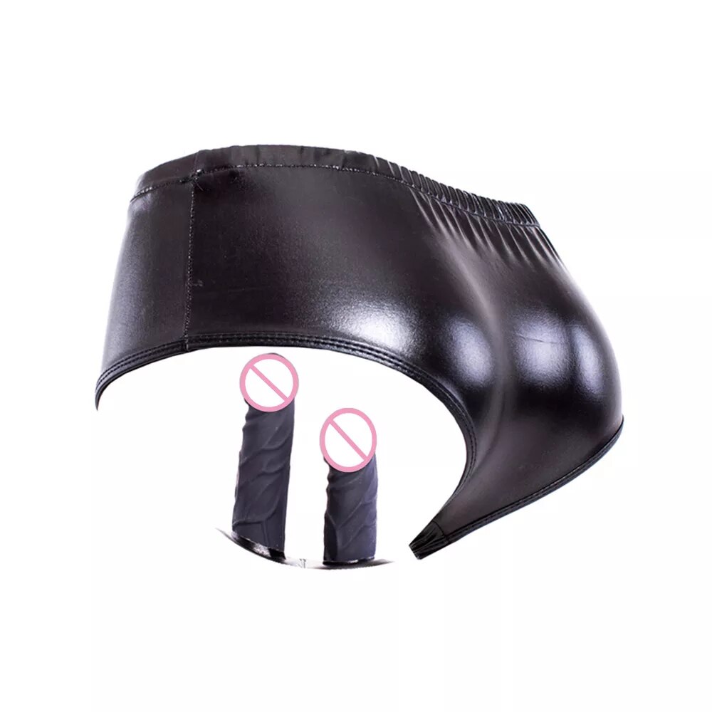 Bỏ sỉ Dương vật giả gắn quần lót da PU sextoy đồ chơi cho les nhập khẩu