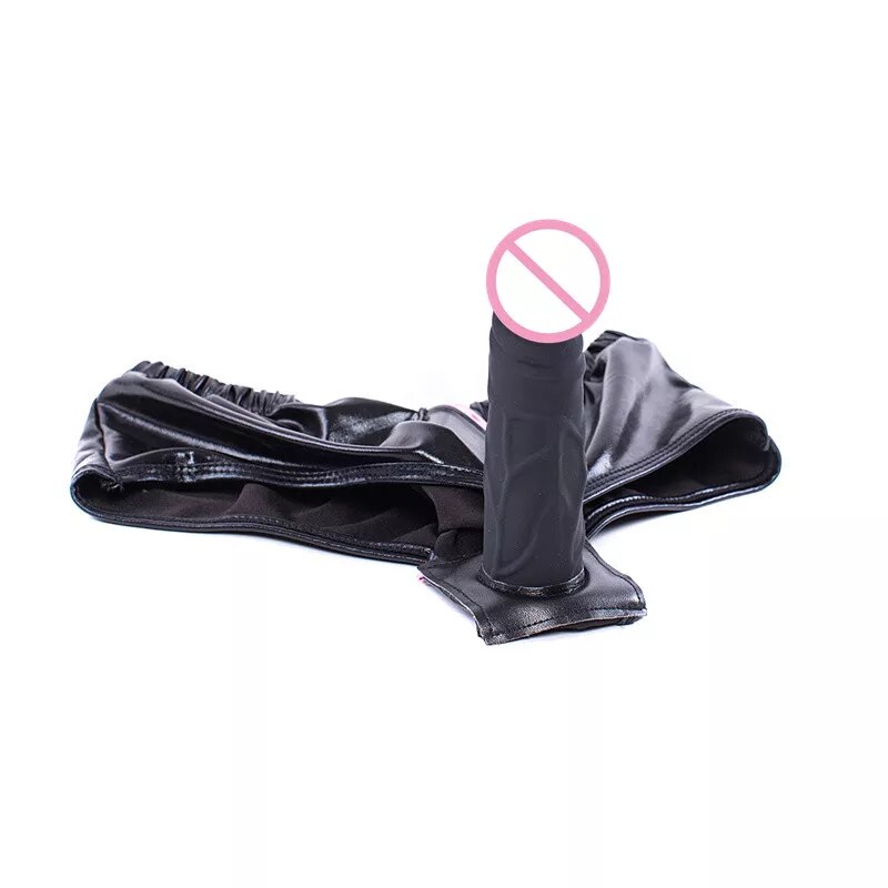 Bỏ sỉ Dương vật giả gắn quần lót da PU sextoy đồ chơi cho les nhập khẩu