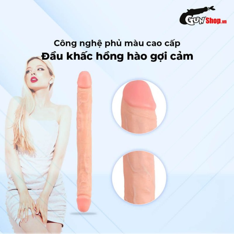 Dương vật giả 2 đầu Chisa Ballsy 12.8 inch, cực thật, kích thích max