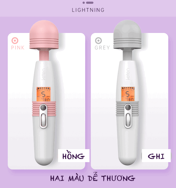 Kho sỉ Chày rung Leten Lightning AV Stick Young Version màn hình LCD cao cấp nhập khẩu Kho sỉ Chày rung Leten Lightning AV Stick Young Version màn hình LCD cao cấp nhập khẩu