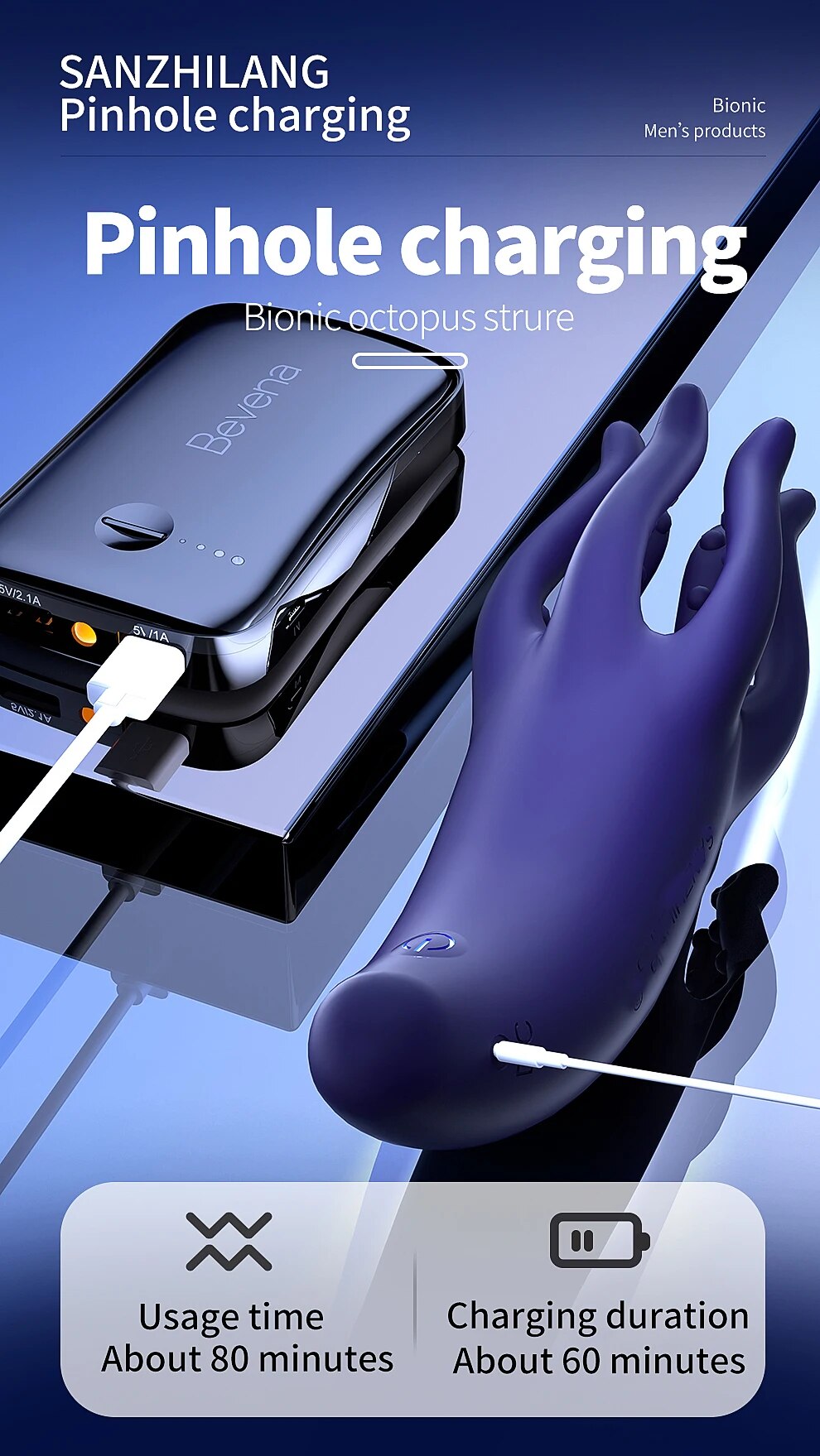 Máy massage bạch tuộc Heseks tăng cường cương cứng hiệu quả