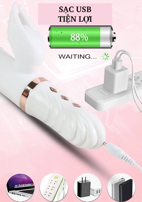 Mua Dương vật giả rung angel thiên thần & ác quỷ sextoy tình yêu máy massage cho nữ giá tốt