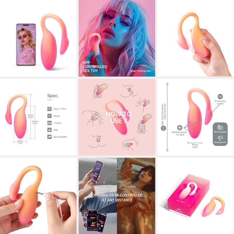 Trứng rung Flamingo Max Magic Motion, app thông minh, kích thích cực đỉnh