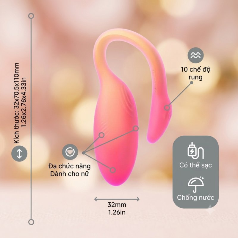 Trứng rung Flamingo Max Magic Motion, app thông minh, kích thích cực đỉnh