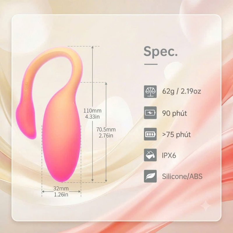 Trứng rung Flamingo Max Magic Motion, app thông minh, kích thích cực đỉnh