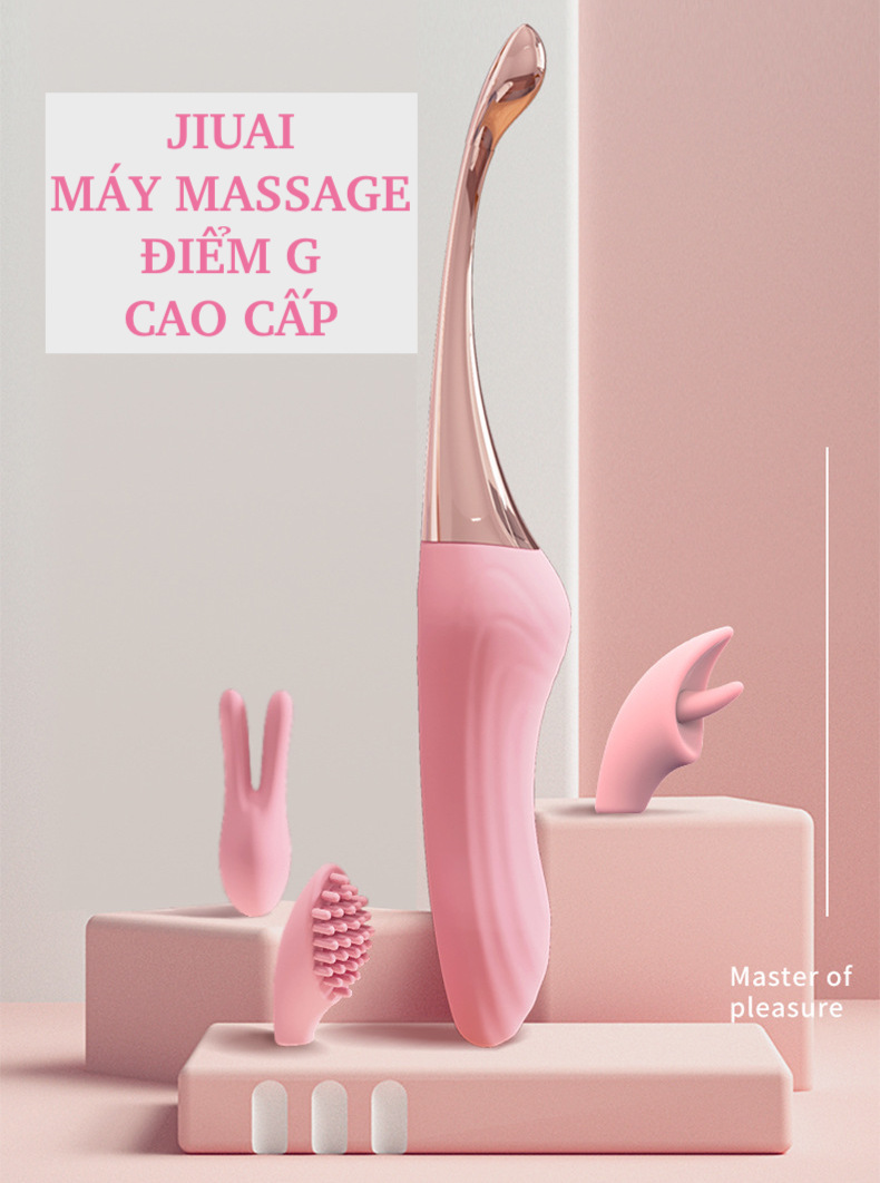 Máy massage rung 2 đầu Jiuai Tanchun 3 đầu phụ giảm đau hiệu quả