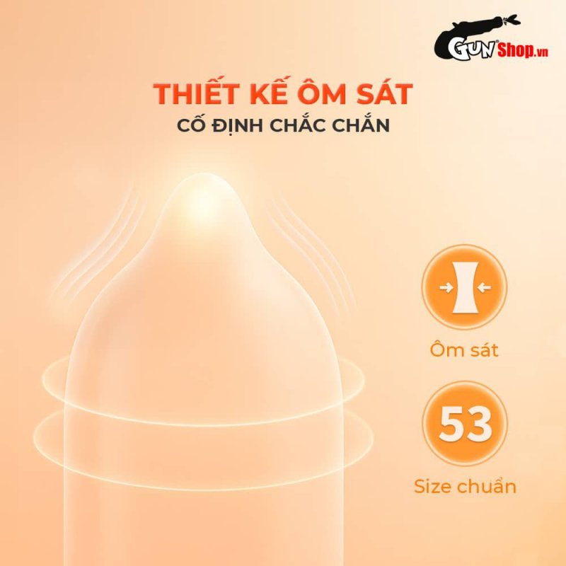 Bao cao su Okamoto Hương cam Siêu trơn Mỏng nhẹ Hộp 10 cái
