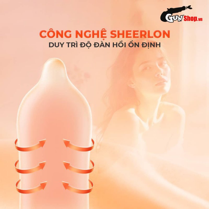 Bao cao su Okamoto Hương cam Siêu trơn Mỏng nhẹ Hộp 10 cái