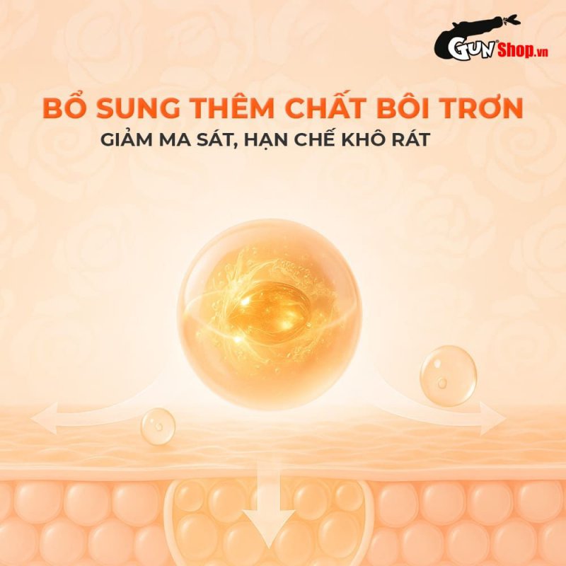 Okamoto Roman vân hoa hồng ôm sát Hộp 10 bao cao su siêu mềm mại