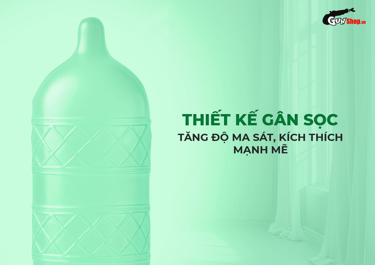 Thông tin Bao cao su Okamoto Harmony - Gân sọc, siêu mỏng - Hộp 10 cái hàng mới về