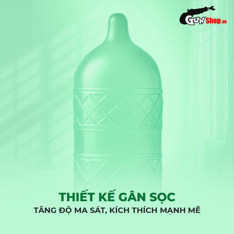 Okamoto Harmony siêu mỏng gân sọc an toàn mềm mại 10 cái
