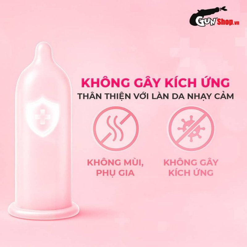 Bao cao su Okamoto 0.01 PU siêu mỏng cực mềm hộp 4 cái tiện lợi