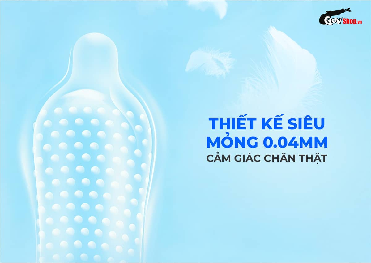 Giá sỉ Bao cao su Okamoto Dot De Cool - Gai lạnh, kéo dài thời gian - Hộp 10 cái giá rẻ