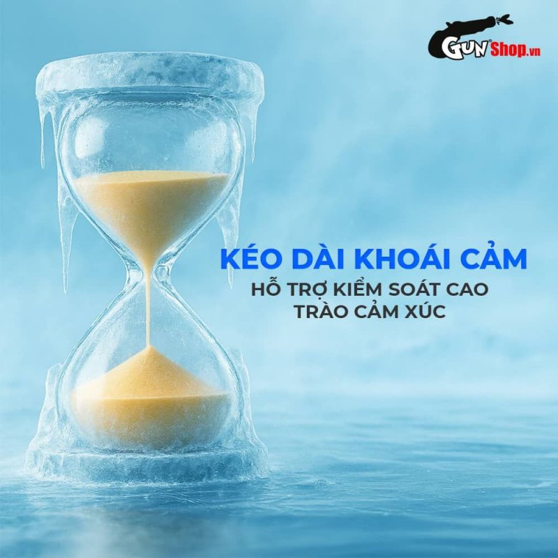 Okamoto Dot De Cool hộp 10 cái Gai lạnh tăng khoái cảm, bền lâu