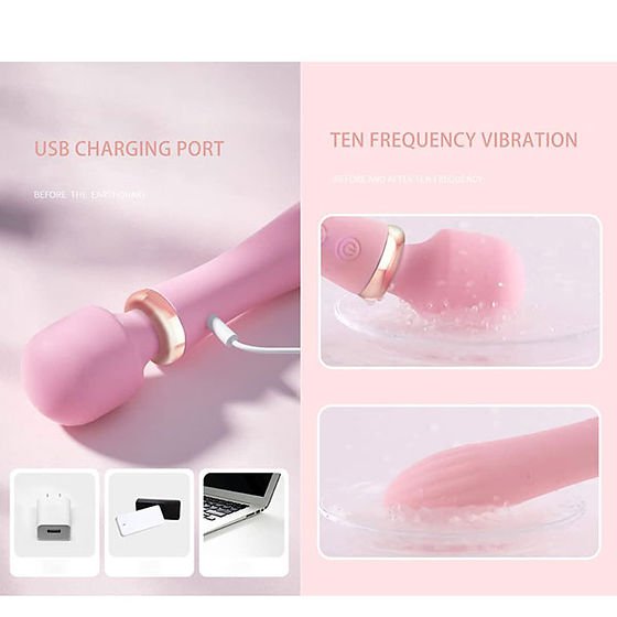 Chày rung 2 đầu không dây LiLo tỏa nhiệt máy massage điểm G cao cấp
