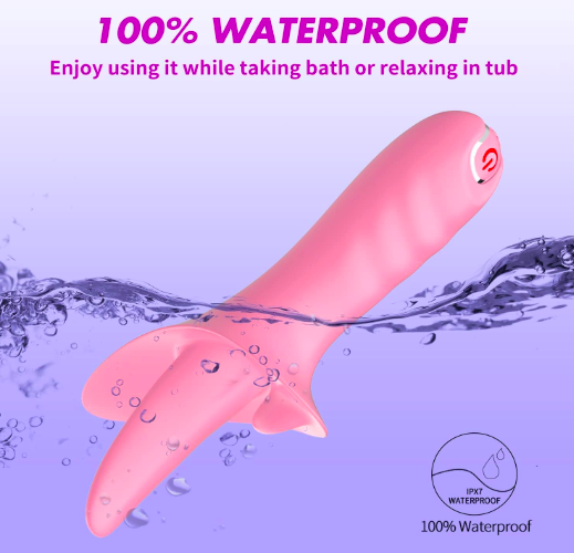 Lưỡi liếm tình yêu 2 nhánh silicon siêu mềm massage kích thích điểm G