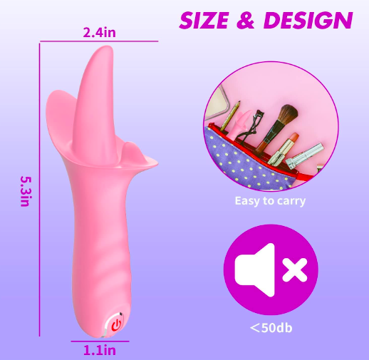Lưỡi liếm tình yêu 2 nhánh silicon siêu mềm massage kích thích điểm G