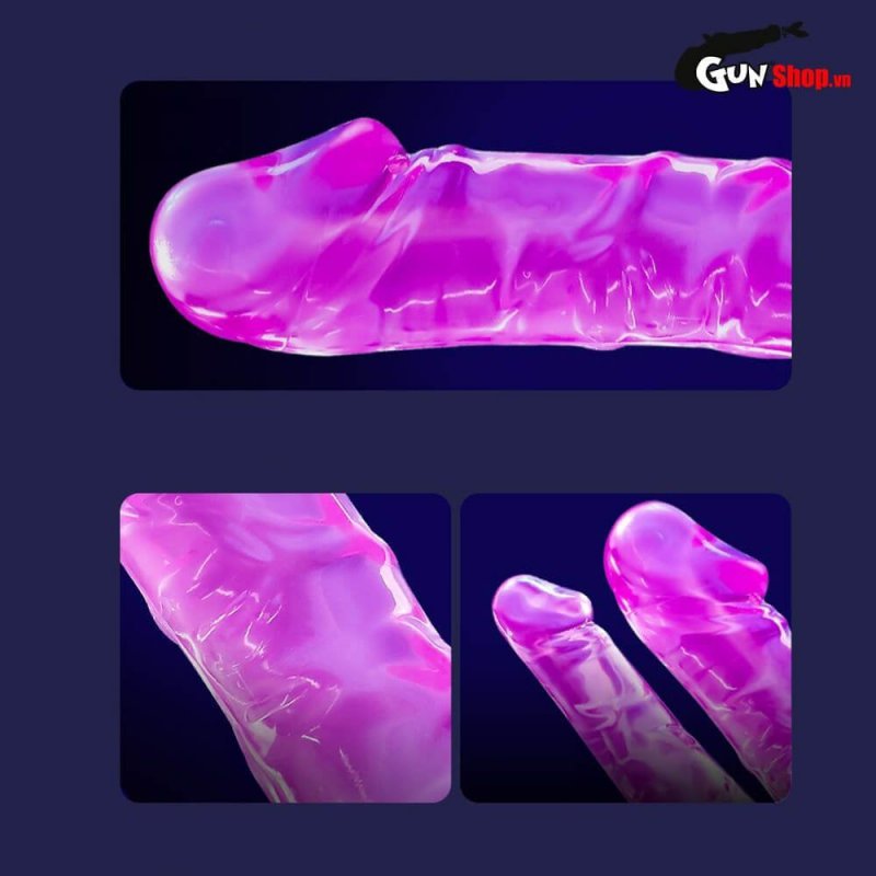 Dương vật giả 2 đầu Chisa Hi-Rubber 13 Inch tím - Siêu thực, bền bỉ