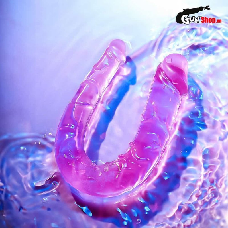 Dương vật giả 2 đầu Chisa Hi-Rubber 13 Inch tím - Siêu thực, bền bỉ