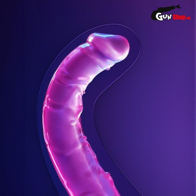 Dương vật giả 2 đầu Chisa Hi-Rubber 13 Inch tím - Siêu thực, bền bỉ