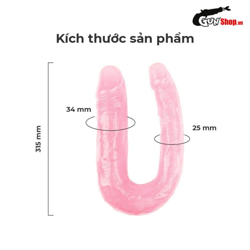 Mua dương vật giả 2 đầu Chisa Hi-Rubber dài 13 Inch hồng giá tốt