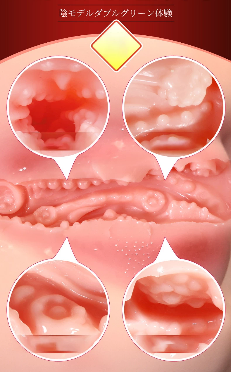 Cấu tạo bên trong 2 lỗ âm đạo và hậu môn là thiết kế gồ ghề tăng thêm sự ma sát