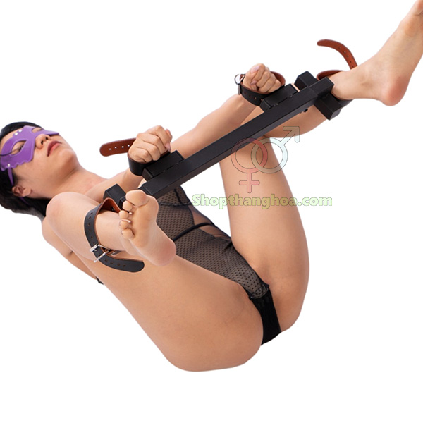 Giá đỡ dương vật giả chữ T kèm dây trói tay chân đa năng