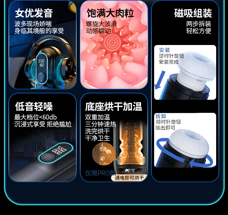 Máy thủ dâm Leten Thunder Pro sục bú ấm nóng siêu thực