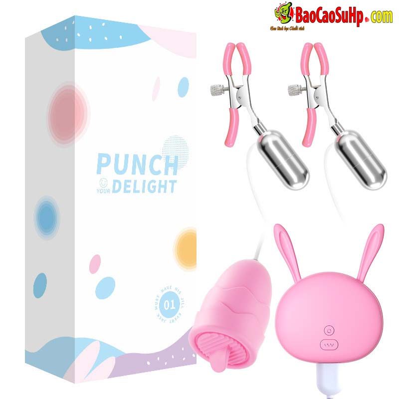 Trứng rung Mizzzee PUNCH DELIGHT nhiều chế độ kẹp ti lưỡi liếm