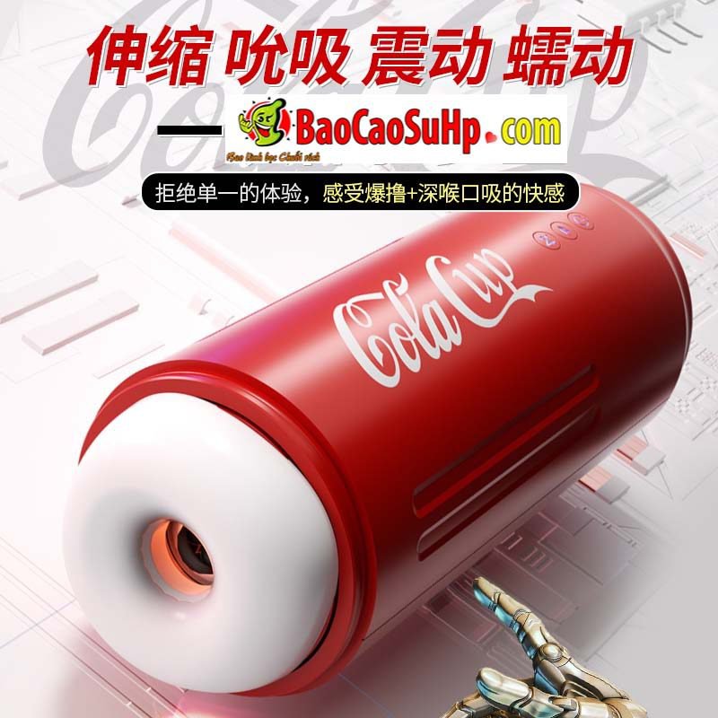 Cốc thủ dâm SOKOOT lon Coca co bóp thụt hút, phát nhiệt