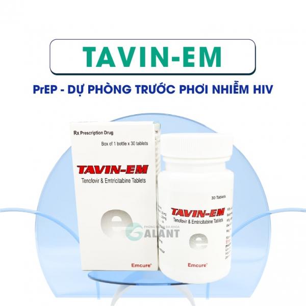 Thuốc Tavin-em Prep viên uống dự phòng HIV hiệu quả an toàn 30 viên 