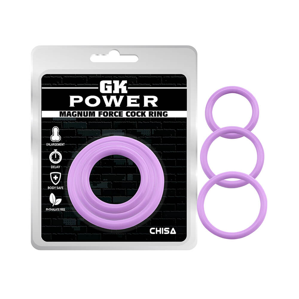 Vòng đeo kéo dài thời gian Chisa Magnum Force Cock Ring - Purple 