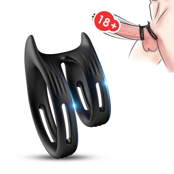 Vòng đôi silicon Cock Ring Saty Hard đeo cậu nhỏ chống xuất tinh sớm 