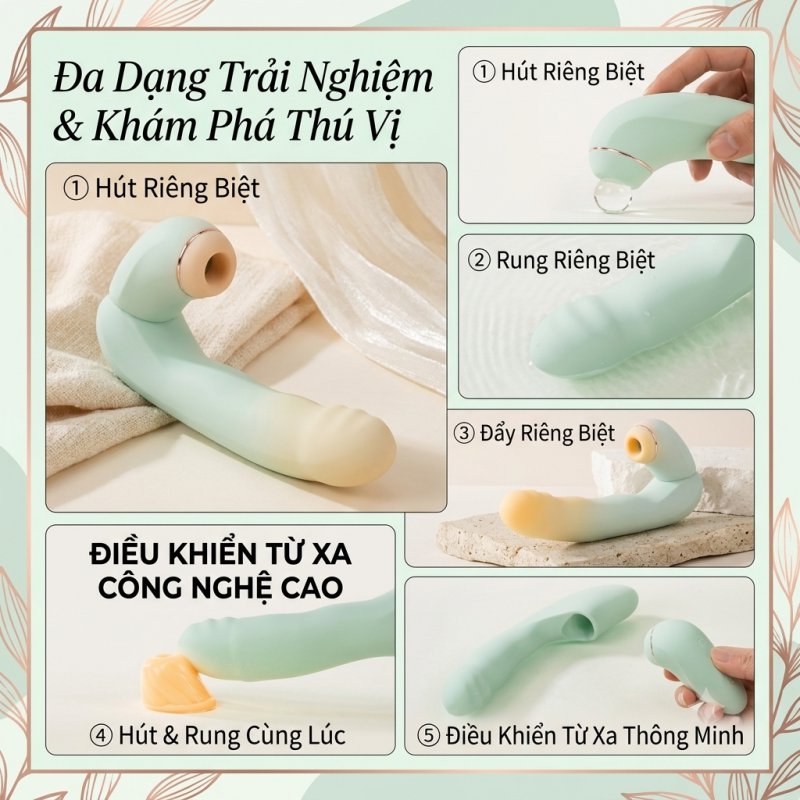 Dương vật giả SVAKOM Fatima 4 in 1 Máy Rung Thụt Hút Sưởi Ấm Hút Đa Năng Cao Cấp Cho Nữ