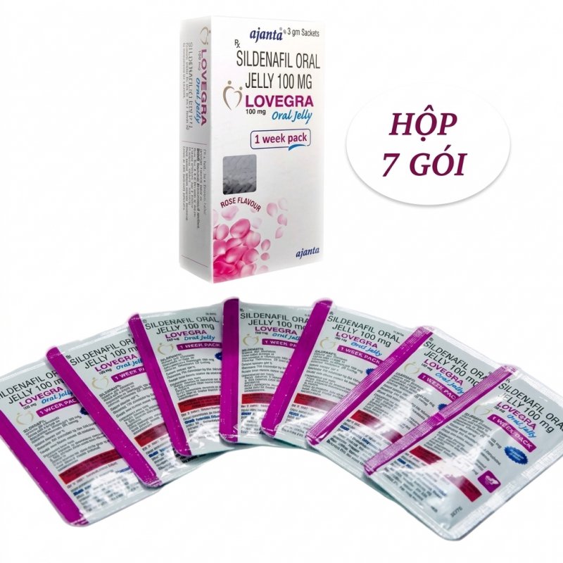 Lovegra Oral Jelly 100mg Thạch Uống Hỗ Trợ Tăng Ham Muốn Kích Thích Tình Dục Nữ Giới