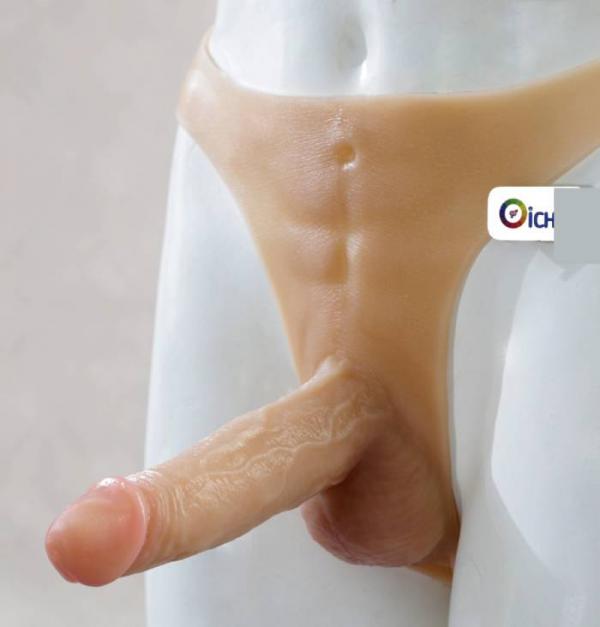 Dương vật giả đặc ruột Manmiao W39 cu giả dạng quần tam giác cho les 