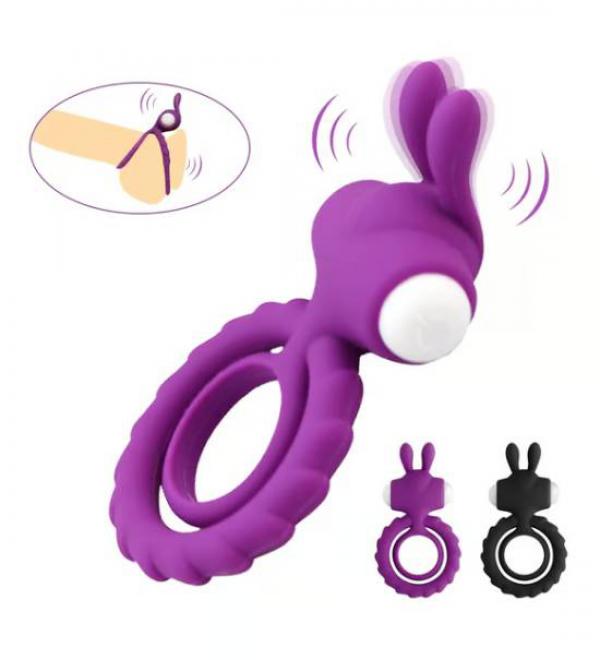 Vòng Rung Tai Thỏ Love Moment Oh! Rabbit – Vòng Đeo Dương Vật Tăng Khoái Cảm Chống Xts 