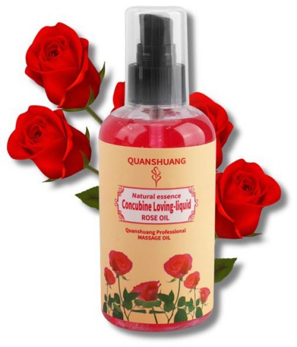 Dầu Massage Body Quanshuang Hương Hoa Hồng 200ml – Dầu Massage Dưỡng Da Thư Giãn Cao Cấp 