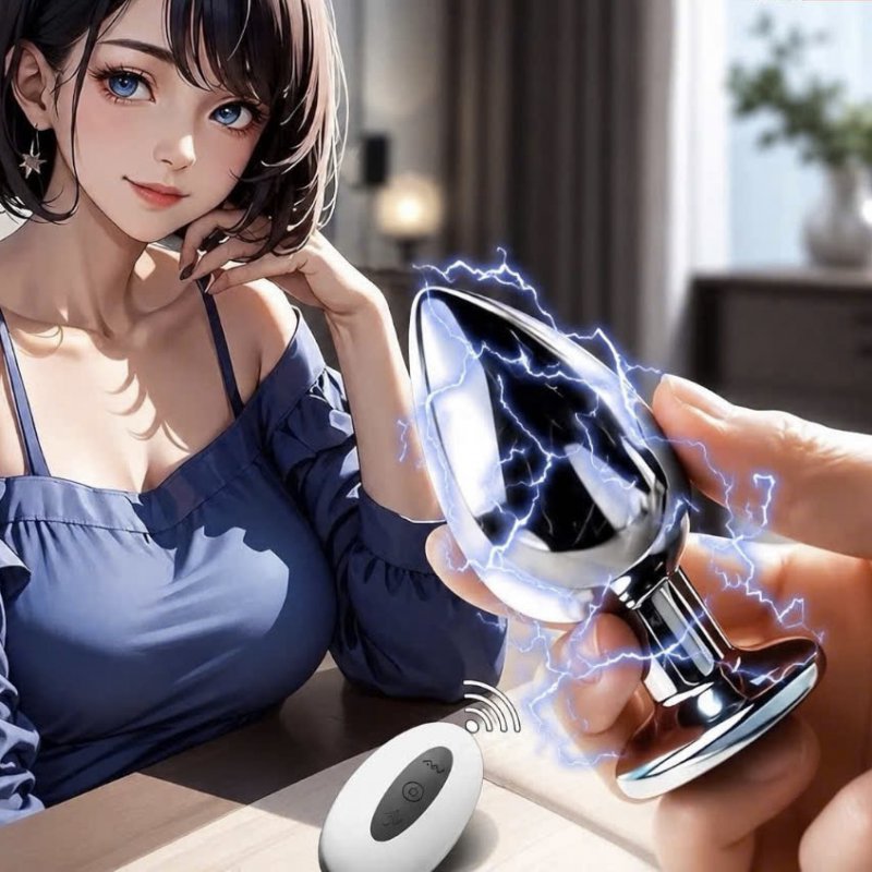 Phích cắm hậu môn inox Jiuuy rung sốc điện anal plug điều khiển remote từ xa