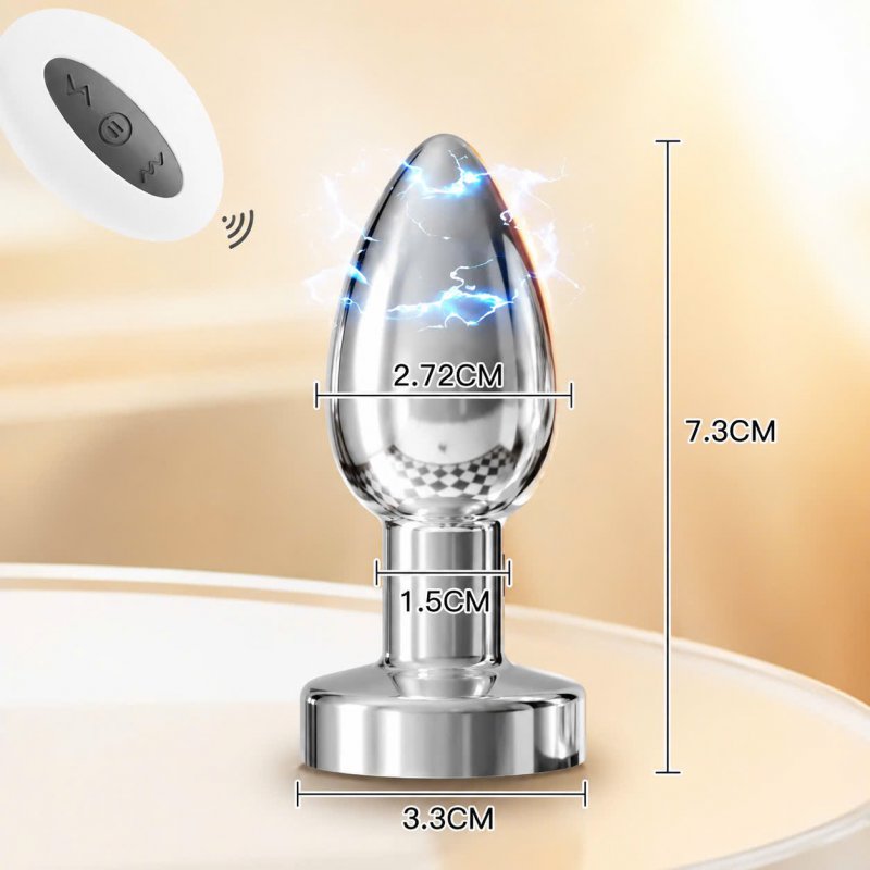 Phích cắm hậu môn inox Jiuuy rung sốc điện anal plug điều khiển remote từ xa