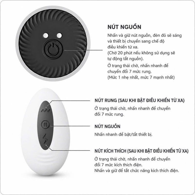Phích cắm hậu môn inox Jiuuy rung sốc điện anal plug điều khiển remote từ xa
