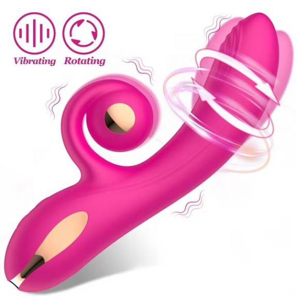 Dương vật giả đa năng massage điểm G và âm vật rung xoay 10 chế độ 