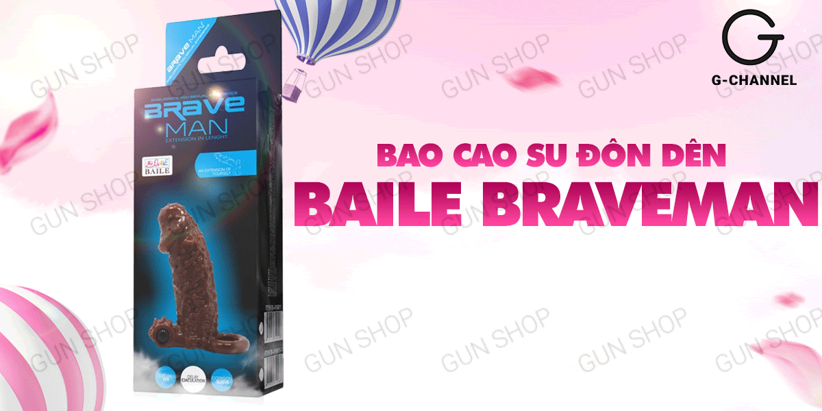  Đánh giá Bao cao su đôn dên tăng kích thước rung nhiều điểm nổi Baile Braveman nhập khẩu