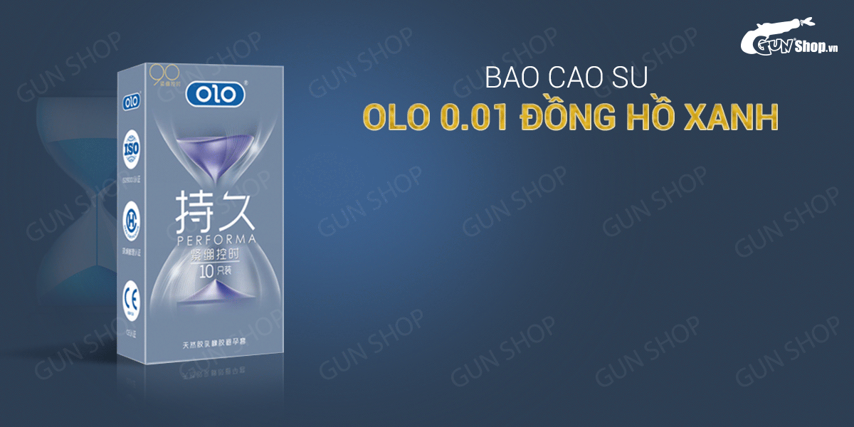  Mua Bao cao su OLO 0.01 Đồng Hồ Xanh - Kéo dài thời gian hương vani - Hộp 10 cái hàng mới về